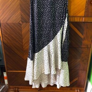 Summersalt Beach to Brunch Wrap Skirt - On the Dot (black and white polka dots)